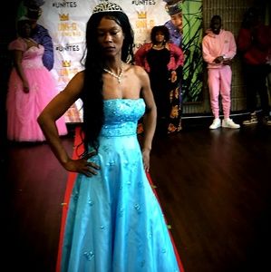 Aqua Blue Formal Gown